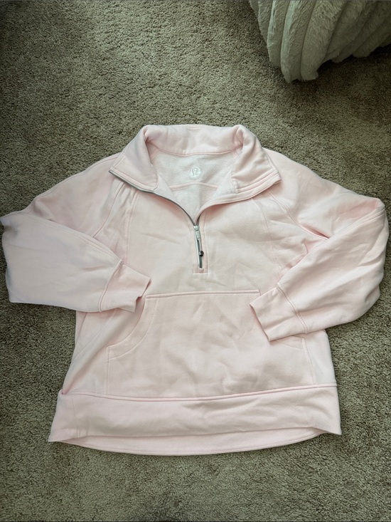 lululemon athletica Tops - lululemon athletica Women’s Scuba Light Pink Quarter-Zip Pullover m/l